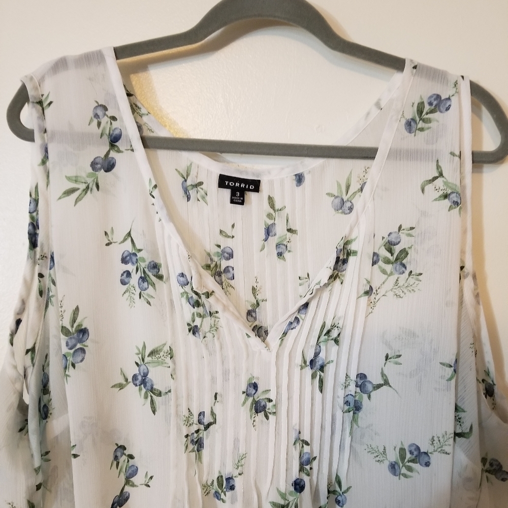 Torrid Blueberry Sheer Tank Top